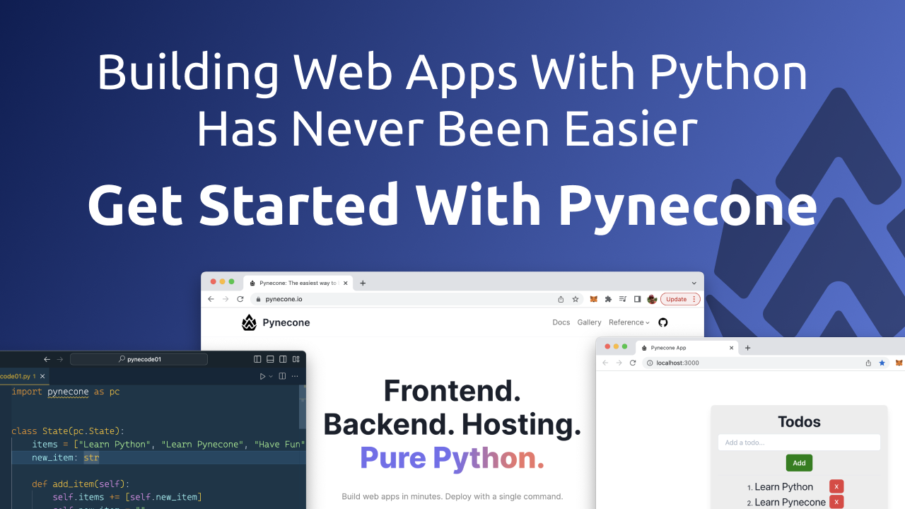 Thumbnail for Building Web Apps With Python Has Never Been Easier  -  Get Started With Pynecone